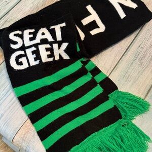 Austin FC Soccer SeatGeek Black and Green Striped Scarf